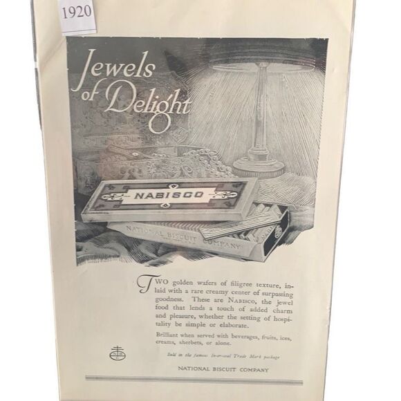 Vintage 1920 Nabisco National Biscuit Co Jewels of Delight Ad Advertisement - Picture 4 of 4